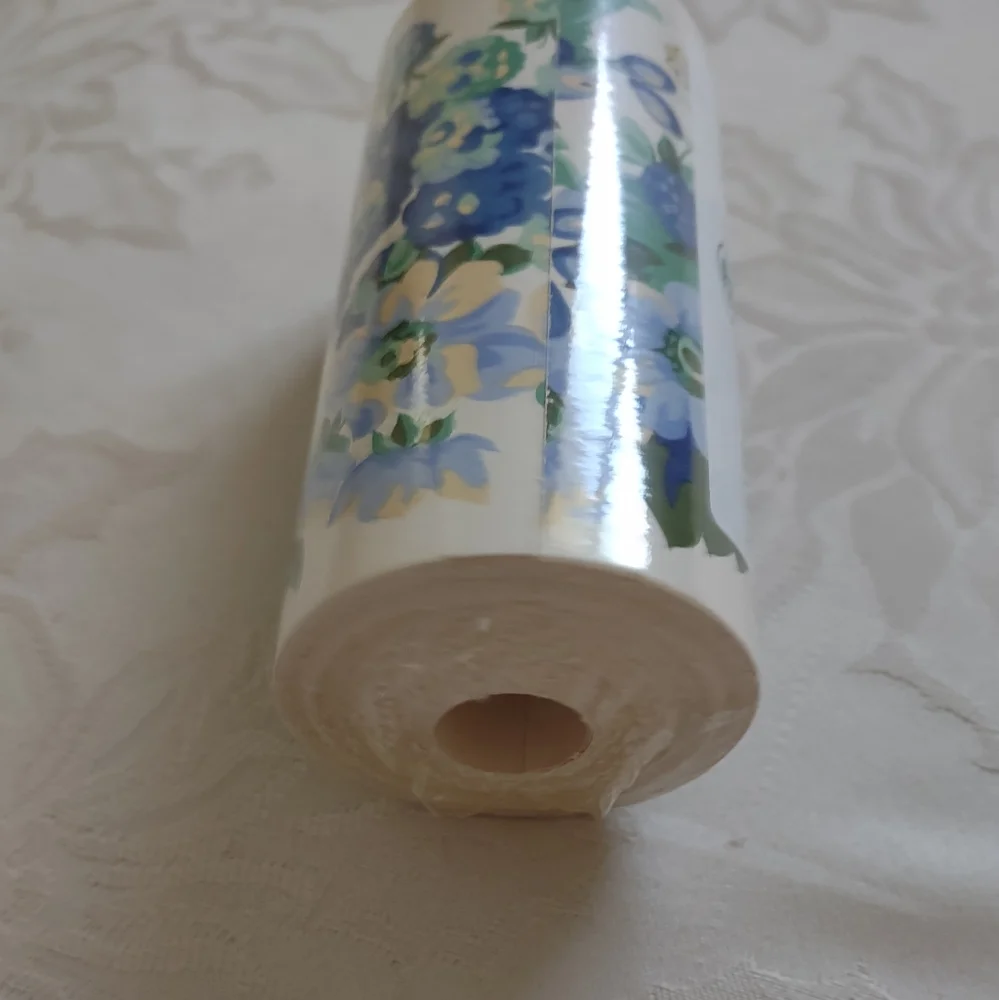 Laura Ashley Home wallpaper border Bramble Sapphire white floral